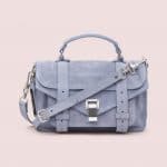 Proenza Schouler Polar Blue Suede PS1 Tiny Bag