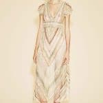 Valentino Beige Chevron Print Dress - Resort 2016