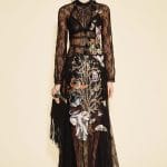 Valentino Black Animal Printed Lace Dress - Resort 2016