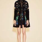 Valentino Black Floral Embroidered Coat - Resort 2016