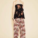 Valentino Black Floral Tube Top - Resort 2016