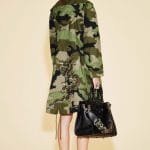 Valentino Black Tote Bag with Camouflage Shoulder Strap - Resort 2016