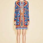 Valentino Blue Tribal Print Dress and Jacket - Resort 2016