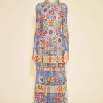 Valentino Blue Tribal Print Maxi Dress - Resort 2016