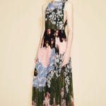 Valentino Multicolor Floral Pleated Dress - Resort 2016