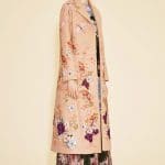 Valentino Peach Floral Coat - Resort 2016