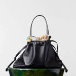 Celine Black/Multicolour Foulard Drawstring Bag
