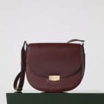 Celine Burgundy Natural Calfskin Trotteur Medium Bag