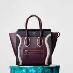 Celine Burgundy/Black/White Micro Luggage Bag
