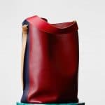 Celine Dark Ruby/Navy Oversized Twisted Cabas Bag