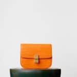 Celine Light Orange Crocodile Classic Box Medium Bag