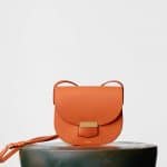 Celine Orange Grained Calfskin Trotteur Small Bag