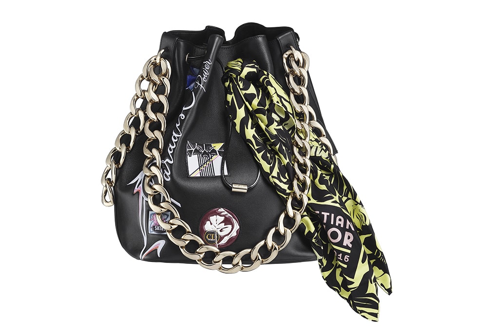 Dior Black with Badges Bucket Bag - Cruise 2016