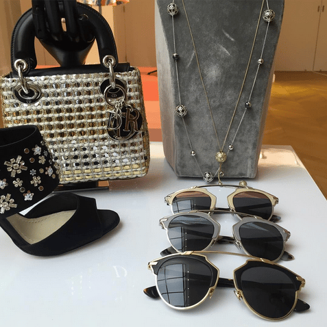 Dior Gold Beaded Lady Dior Bag - Cruise 2016