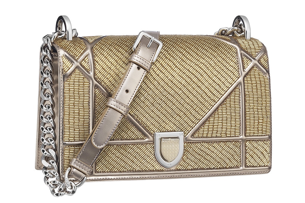 Dior Gold Embellished Diorama Bag - Cruise 2016