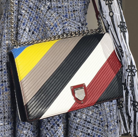 Dior Multicolor Striped Diorama Flap Bag - Cruise 2016