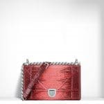 Dior Red Graded Lizard Diorama Small Bag