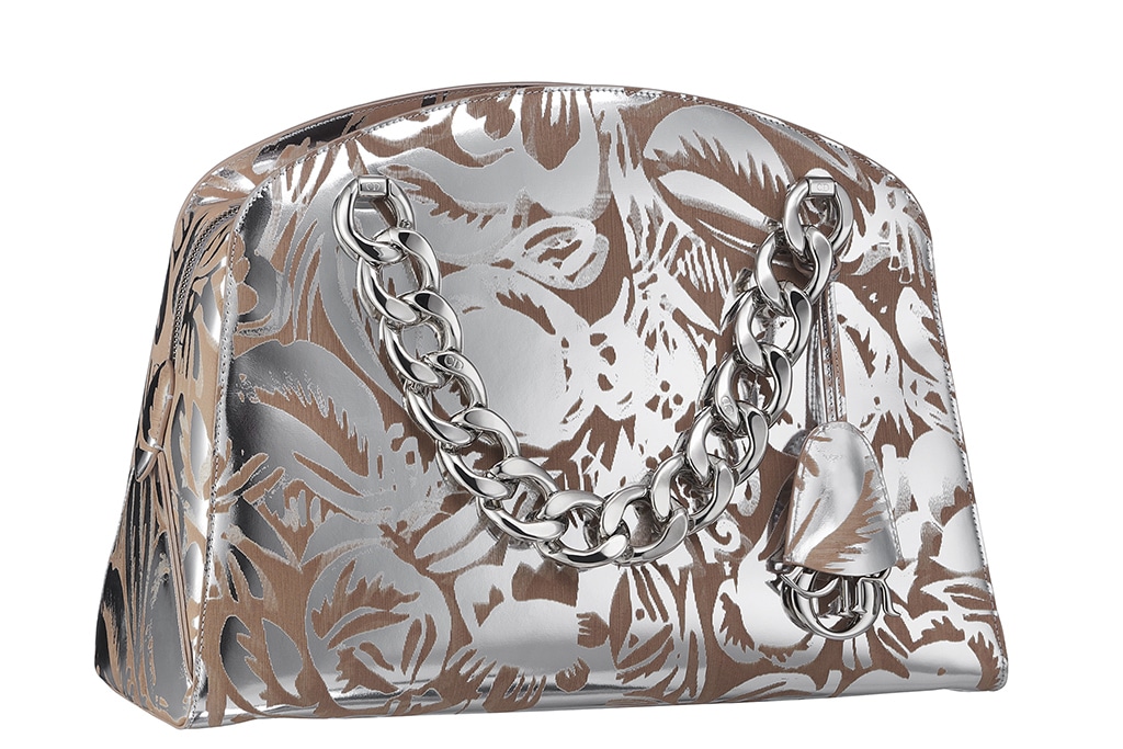 Dior Silver/Pink Floral Printed City Bag - Cruise 2016