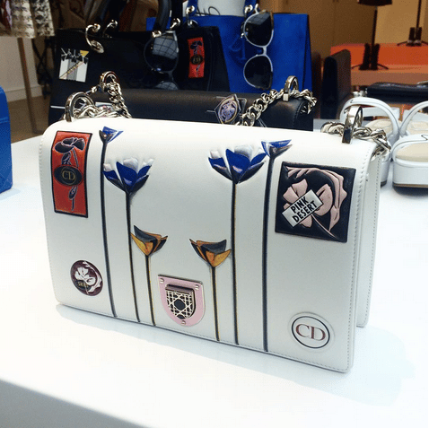 Dior White with Badges Diorama Flap Bag - Cruise 2016