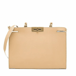 Fendi Beige Leather Peekaboo Clutch Bag