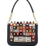 Fendi Black Studded Baguette Bag