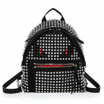Fendi Black/Silver Studded Monster Mini Backpack Bag