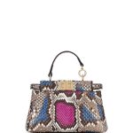 Fendi Multicolor Python Peekaboo Micro Bag