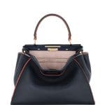 Fendi Navy Tricolor Peekaboo Medium Bag