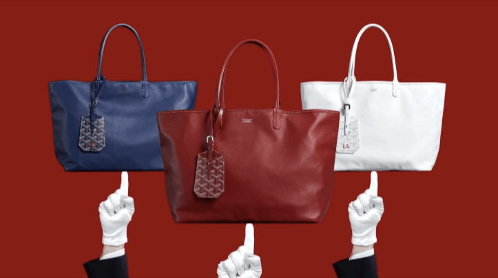 Goyard Blue/Red/White Anjou Reversible Tote Bags