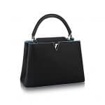 Louis Vuitton Black/Light Blue Capucines MM Bag