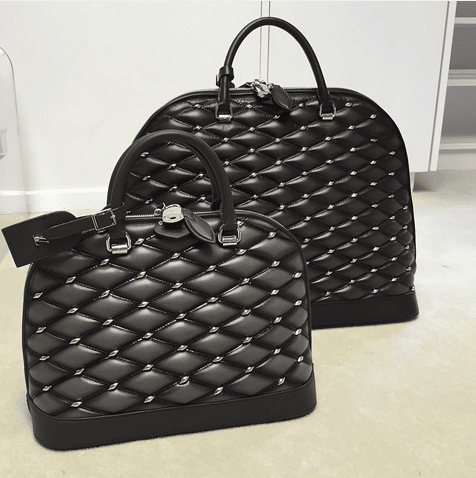 Louis Vuitton Alma Bag with Malletage Print and studs
