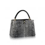 Louis Vuitton Grey Astrakan Capucines MM Bag