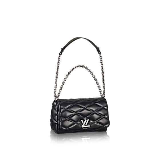 Louis Vuitton Black Quilted Lambskin Leather GO-14 Malletage PM Bag Louis  Vuitton