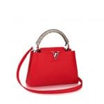 Louis Vuitton Rubis with Python Ayers Handles Capucines BB Bag