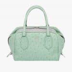 Prada Aquamarine/Granite Ostrich Inside Small Bag