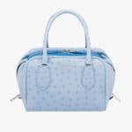 Prada Astral/Ocean Blue Ostrich Inside Small Bag