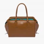 Prada Cinnamon/Turquoise Inside Large Bag