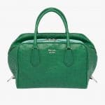 Prada Green/Aquamarine Ostrich Inside Medium Bag