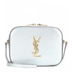 Saint Laurent Silver Metallic Classic Monogram Small Camera Bag