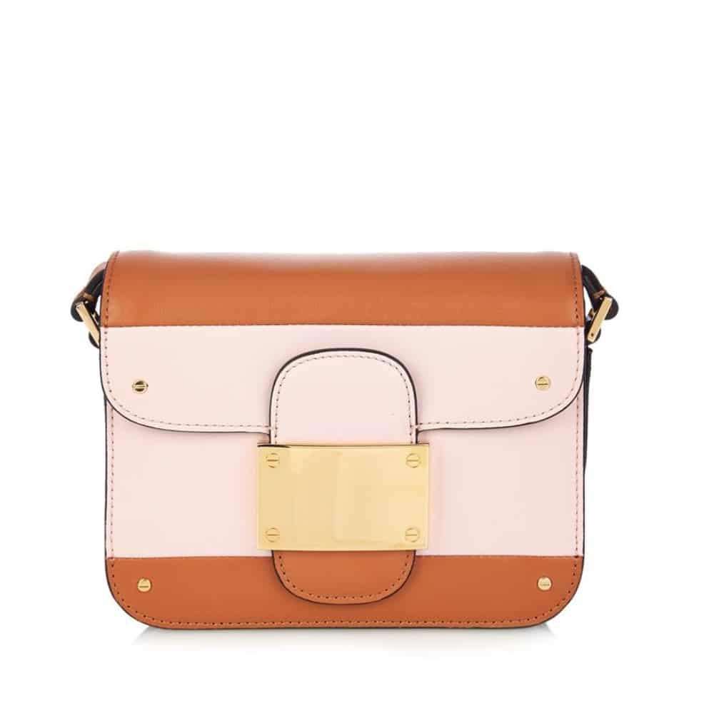 Valentino Colour-block Striped Shoulder Bag