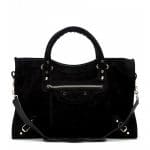 Balenciaga Black Baby Daim Classic City Bag