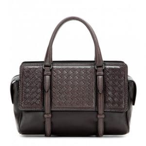 Bottega Veneta Brown Snakeskin Intrecciato Nappa Monaco Small Bag