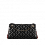 Chanel Black/Red Quilted Lamsbkin Shoulder Bag