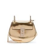 Chloe Gold Mirror Leather Drew Nano Bag