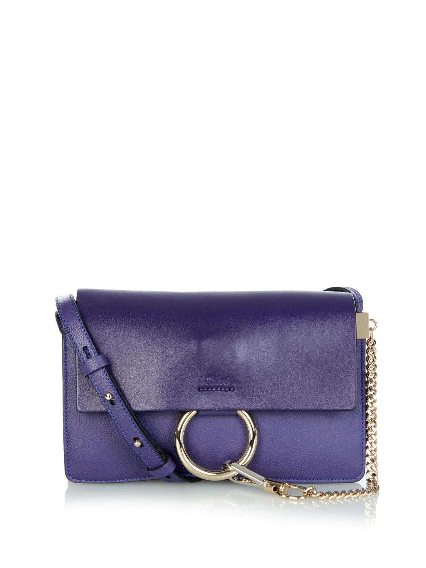 Chloé NEW CHLOE MINI FAYE HANDBAG BANDOULIERE IN BLUE LEATHER HAND BAG  ref.365245 - Joli Closet