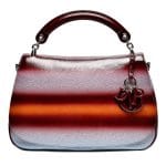 Dior Burgundy/Orange/Gray Grained Calfskin Dune Small Bag
