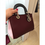 Dior Burgundy/Pink Diorissimo Medium Bag
