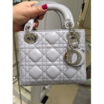 Dior Silver Lady Dior Mini Bag