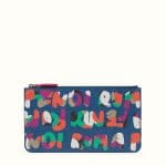 Fendi Blue Multicolor Fendi Roma Clutch Bag