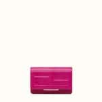 Fendi Magenta Elaphe/Leather Tube Wallet On Chain Bag